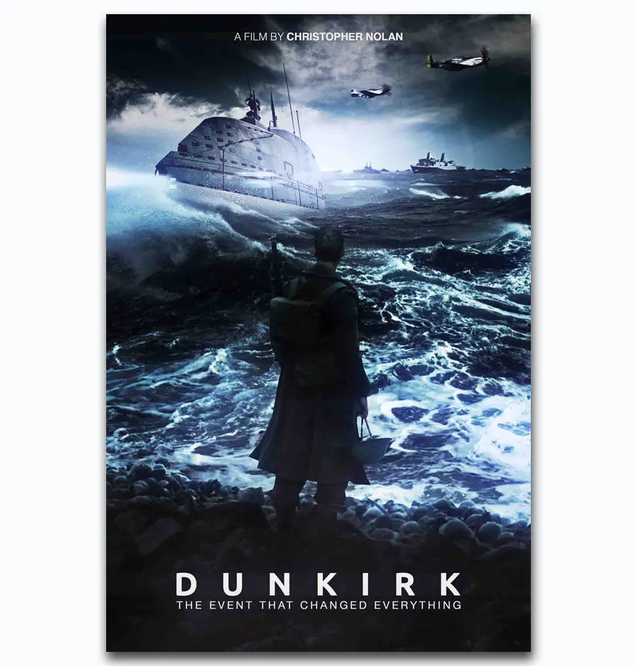 Hot 2017 Movie Dunkirk Christopher Nolan Harry-Silk Art Poster Wall Sicker Decoration Gift