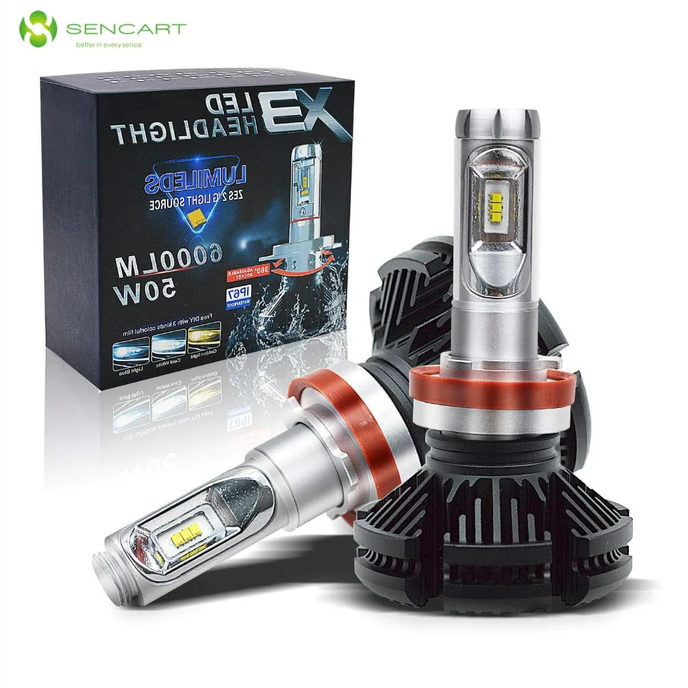 2pcs X3 LED Headlight 50W 6000LM H4 H7 LED Car Headlight 6500K ZES Chip H1H7 H11 9005 HB3 9006 HB4 LED Auto fog Lamp light
2pcs X3 LED Headlight 50W 6000LM H4 H7 LED Car Headlight 6500K ZES Chip H1H7 H11 9005 HB3 9006 HB4 LED Auto fog Lamp light