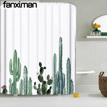 Tropical Cactus Shower Curtain Waterproof Polyester Fabric Bath Curtain For The Bathroom Decor With 12pcs Plastic Hooks
Tropical Cactus Shower Curtain Waterproof Polyester Fabric Bath Curtain For The Bathroom Decor With 12pcs Plastic Hooks