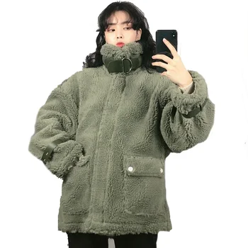 women Winter Thick Lamb Fur Jacket Casual Harajuku Coat Female Loose Warm Winter Jacket Women Plus Size Long Sleeve Coat Women
women Winter Thick Lamb Fur Jacket Casual Harajuku Coat Female Loose Warm Winter Jacket Women Plus Size Long Sleeve Coat Women