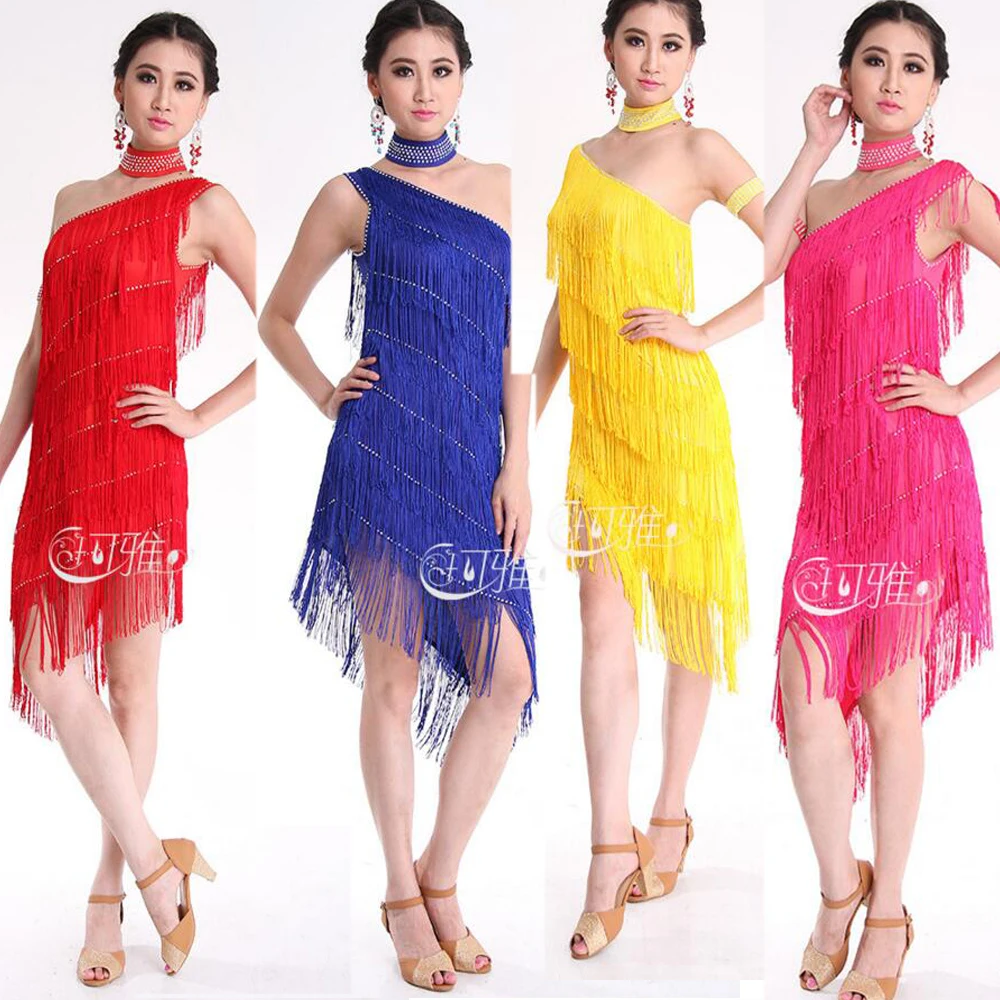 Women 6 colors Tassels Latin dance performance dancing dress Lady Ballroom Salsa Tango dancewear dress costumes
Women 6 colors Tassels Latin dance performance dancing dress Lady Ballroom Salsa Tango dancewear dress costumes