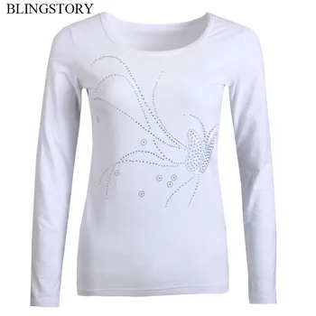 BLINGSTORY Autumn Long Sleeve Tshirt Women Plus Size Diamond Bead Basic Tops S-6XL
BLINGSTORY Autumn Long Sleeve Tshirt Women Plus Size Diamond Bead Basic Tops S-6XL