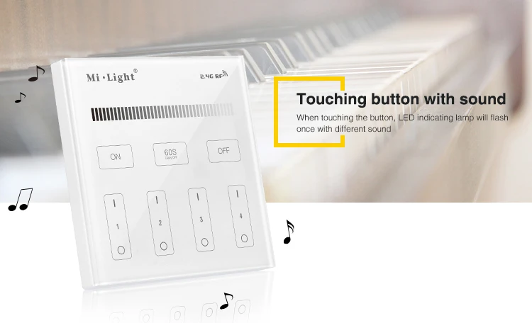 Milight T1 AC220V 4-Zone Brightness Dimming Smart Panel Remote Controller led dimmer for led strip lighting tape bulbs lamps
Milight T1 AC220V 4-Zone Brightness Dimming Smart Panel Remote Controller led dimmer for led strip lighting tape bulbs lamps