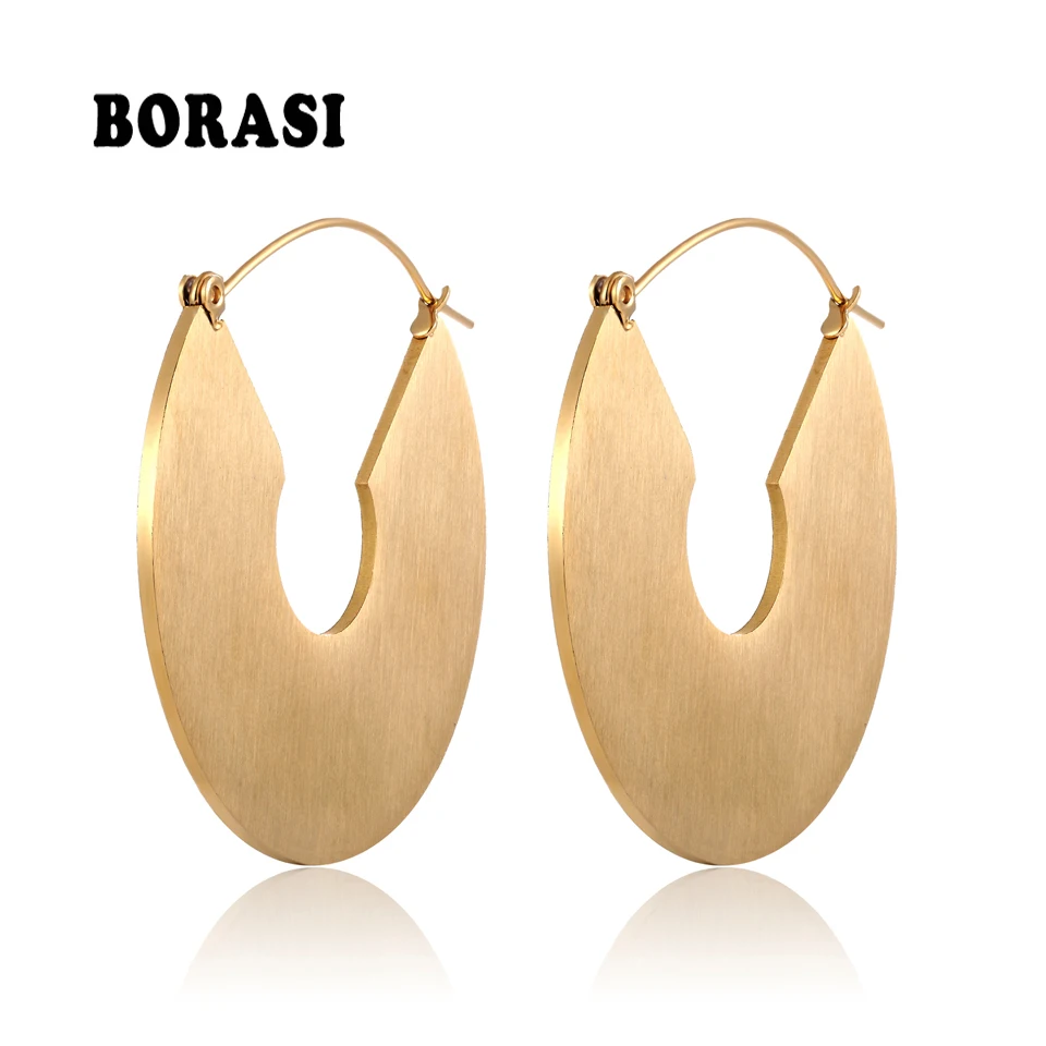BORASI Big Circle Round Dangle Earrings New Trendy Geometric Gold-Color Stainless Steel Long Earings For Women fashion Jewelry
BORASI Big Circle Round Dangle Earrings New Trendy Geometric Gold-Color Stainless Steel Long Earings For Women fashion Jewelry