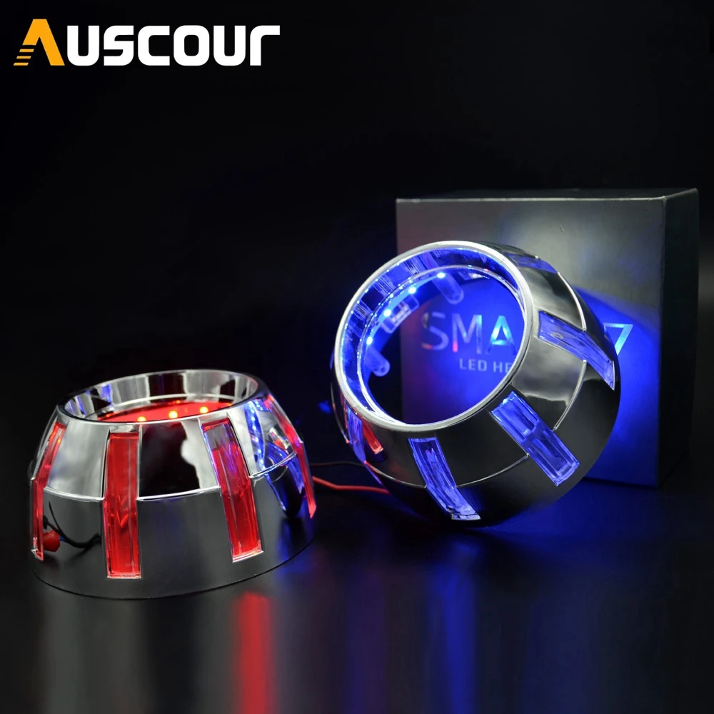 3.0 inch projector lens Easy Install Koito Q5 Bi-xenon shrouds Mask LHD with demon eyes white red blue eyes car styling Modify
3.0 inch projector lens Easy Install Koito Q5 Bi-xenon shrouds Mask LHD with demon eyes white red blue eyes car styling Modify