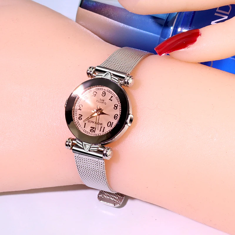 Fashion Popular Watches Women Small Watches Womage Silver Mesh Band Quartz Watch Geometric Surface Casual Women Wristwatch 2020
Fashion Popular Watches Women Small Watches Womage Silver Mesh Band Quartz Watch Geometric Surface Casual Women Wristwatch 2020
