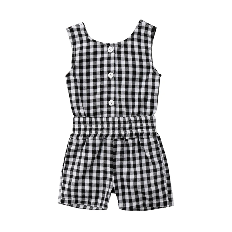 New Fashion Toddler Kids Girls Summer Plaid Romper Sleeveless Back Hole Children Jumpsuit Playsuit Outfit Sunsuit Clothes
New Fashion Toddler Kids Girls Summer Plaid Romper Sleeveless Back Hole Children Jumpsuit Playsuit Outfit Sunsuit Clothes