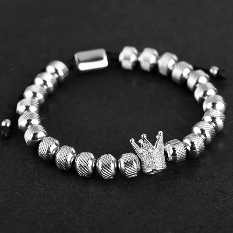 Mcllroy Fashion Beaded Bracelet Men Gold/Silver Crown Lace-up Braided Braiding Bracelets Adjusted Charm Mens Bracelets 2019 Gift
Mcllroy Fashion Beaded Bracelet Men Gold/Silver Crown Lace-up Braided Braiding Bracelets Adjusted Charm Mens Bracelets 2019 Gift