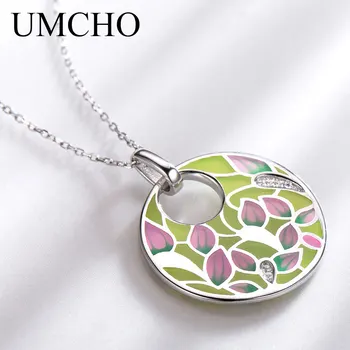 UMCHO Handmade Enamel Colorful Elegant Pendant Necklace for Women Genuine 925 Sterling Silver Floral Cubic Zircon Party Jewelry
UMCHO Handmade Enamel Colorful Elegant Pendant Necklace for Women Genuine 925 Sterling Silver Floral Cubic Zircon Party Jewelry