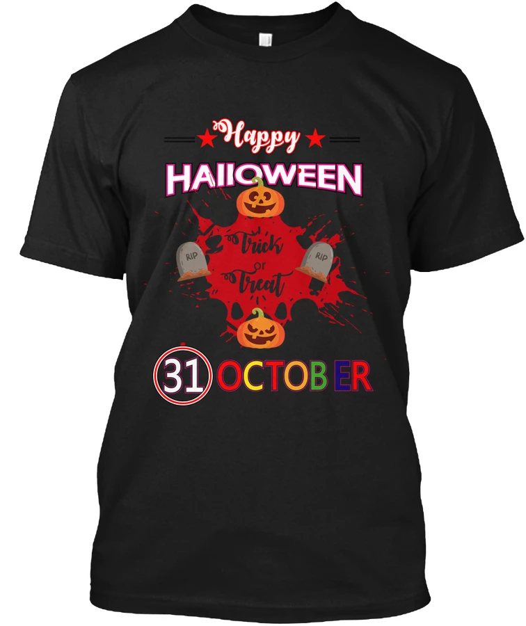 Happy Halloween Футболка-Ограниченная серия толстовки футболки Для мужчин и женщин шею