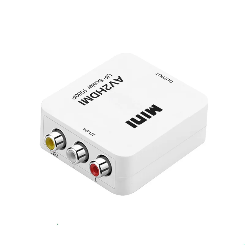 AV Converter 3RCA to HDMI Video Converter Adapter Full HD Resolution 720P1080p UP Scaler AV2HDMI for HDTV TV box
AV Converter 3RCA to HDMI Video Converter Adapter Full HD Resolution 720P1080p UP Scaler AV2HDMI for HDTV TV box