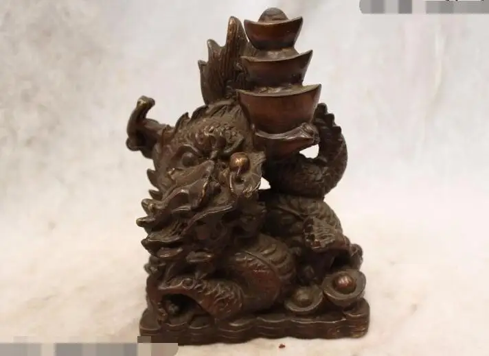 S02982 7"China Purple Bronze carved eximous lifelike Dragon Play Money Yuan Bao Statue (B0413)
S02982 7"China Purple Bronze carved eximous lifelike Dragon Play Money Yuan Bao Statue (B0413)