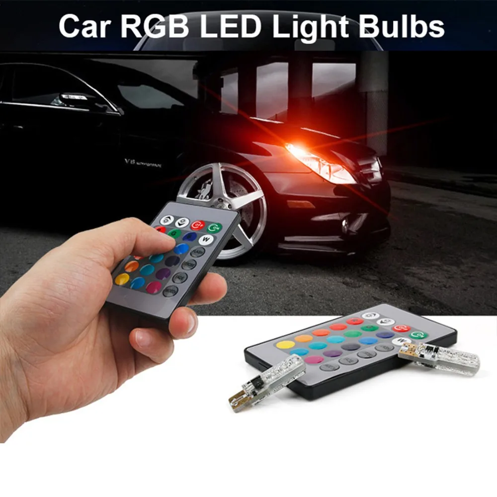 2Pcs 12V LED Car Light With Remote Control T10 5050 SMD RGB Dome Wedge Strobe Lamp Bulbs Car-styling 3000K~12000K
2Pcs 12V LED Car Light With Remote Control T10 5050 SMD RGB Dome Wedge Strobe Lamp Bulbs Car-styling 3000K~12000K