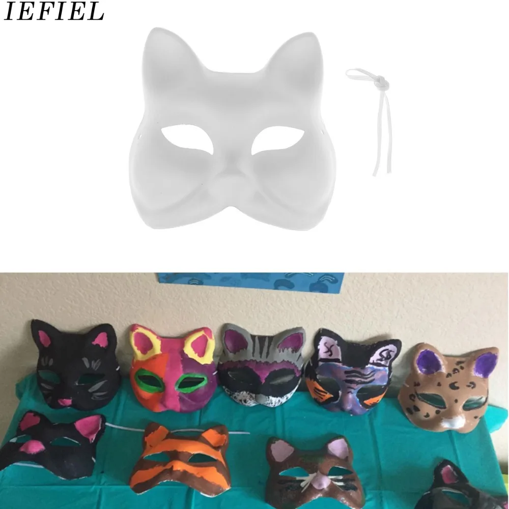 5Pcs DIY Paintable Fox Mask With Strap Pulp Paper White Mask Halloween Mardi Gras Party Cosplay Masks Masquerade Costume
5Pcs DIY Paintable Fox Mask With Strap Pulp Paper White Mask Halloween Mardi Gras Party Cosplay Masks Masquerade Costume