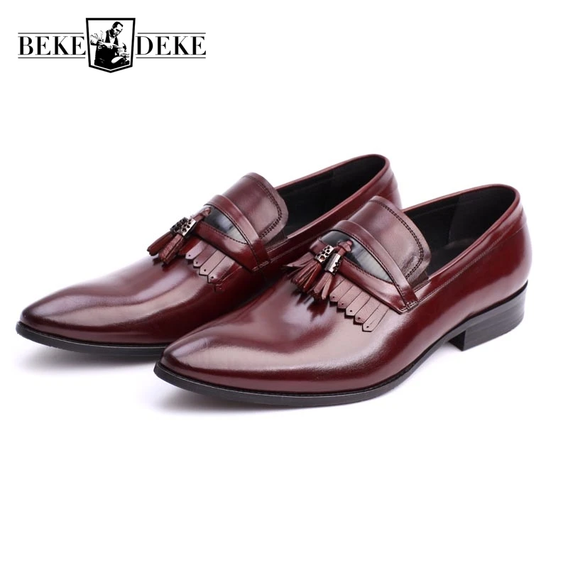 Fashion 100% Genuine Leather Men Formal Shoes Slip On Mens Pointed Toe Business Shoes Male Footwear Brand High Quality Black
Fashion 100% Genuine Leather Men Formal Shoes Slip On Mens Pointed Toe Business Shoes Male Footwear Brand High Quality Black
