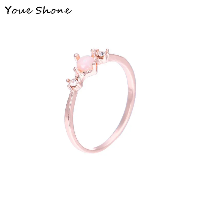 New fashion moonstone ring Women's Opal Rose Gold Engagement Ring Female jewelry accessories Metal alloy wedding ring
New fashion moonstone ring Women's Opal Rose Gold Engagement Ring Female jewelry accessories Metal alloy wedding ring