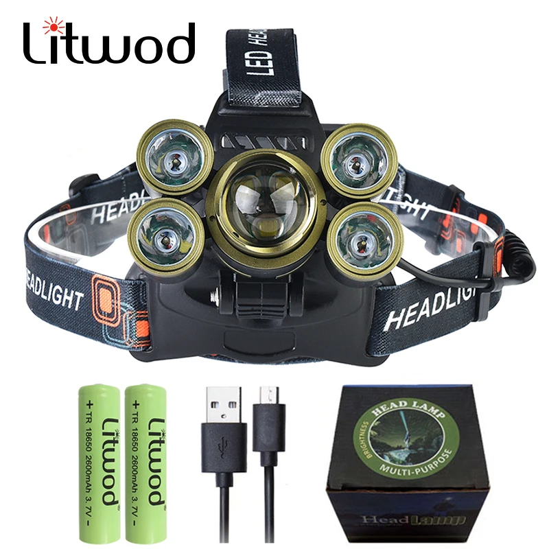 Litwod Z20 7/5 LEDs Zoom Headlamp Micro USB Head Lamp Light Torch Fishing Lantern XML-T6 Rechargeable Headlight camping
Litwod Z20 7/5 LEDs Zoom Headlamp Micro USB Head Lamp Light Torch Fishing Lantern XML-T6 Rechargeable Headlight camping