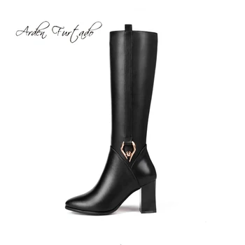 Arden Furtado 2018 winter chunky heels knee high boots genuine leather zipper boots women's fashion shoes big size 45 ladies
Arden Furtado 2018 winter chunky heels knee high boots genuine leather zipper boots women's fashion shoes big size 45 ladies