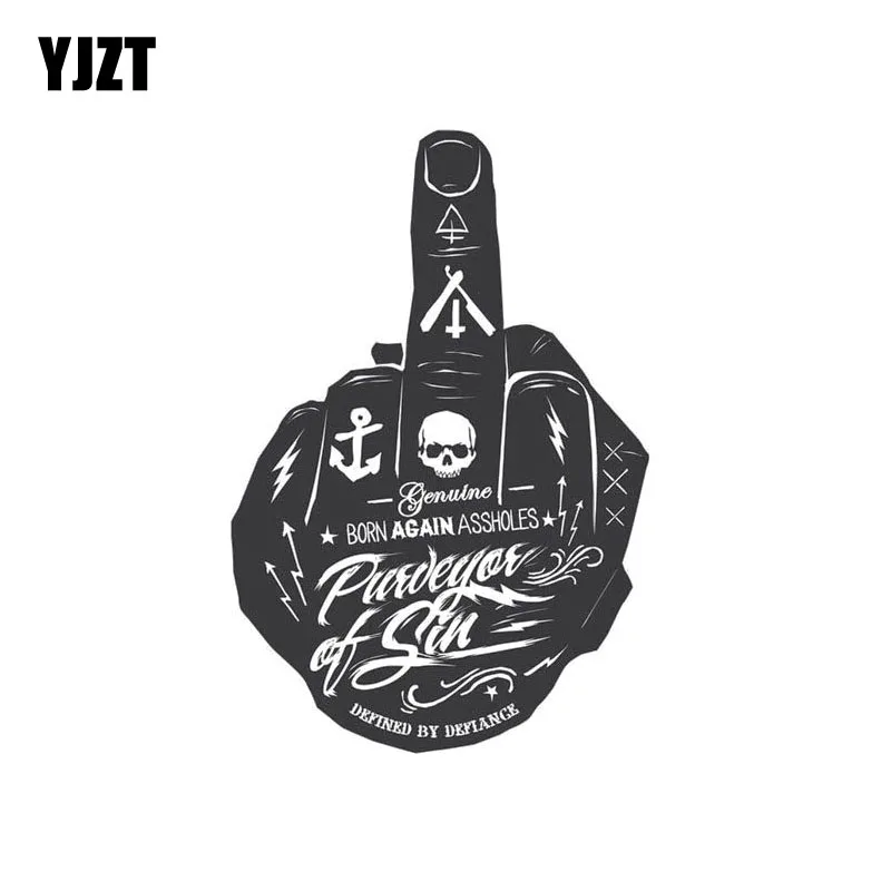 YJZT 9.3CM*13.8CM Funny Born Again Assholes Car Sticker Middle Finger Decal 6-2337
YJZT 9.3CM*13.8CM Funny Born Again Assholes Car Sticker Middle Finger Decal 6-2337