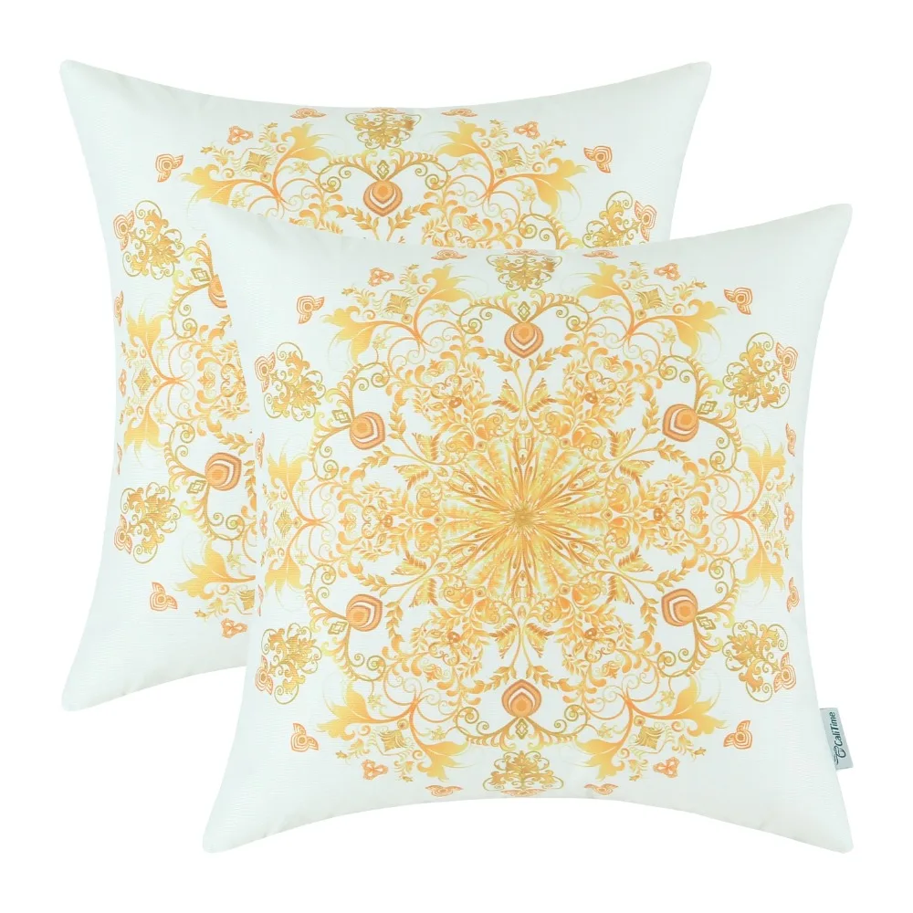 2PCS Square CaliTime Cushion Cover Decorative Pillows Shell Home Short Plush Vintage Mandala Floral 18"X18"(45cmX45cm) Yellow
2PCS Square CaliTime Cushion Cover Decorative Pillows Shell Home Short Plush Vintage Mandala Floral 18"X18"(45cmX45cm) Yellow