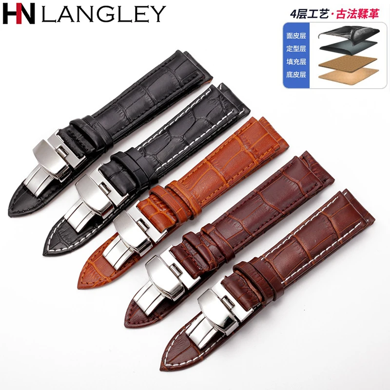 12/13/14/15/16/17/18/19/20/21/22/24 mm Genuine Leather Watch Band Stainless Steel Butterfly buckle Men Women Watch Band Strap
12/13/14/15/16/17/18/19/20/21/22/24 mm Genuine Leather Watch Band Stainless Steel Butterfly buckle Men Women Watch Band Strap