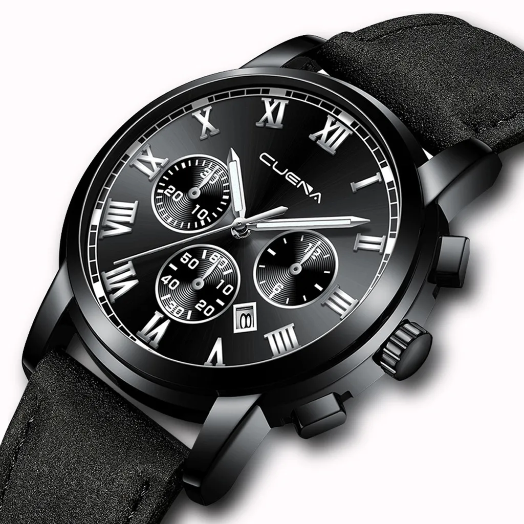 CUENA Man Wrist Watch Sport Stainless Steel Case Leather Band Quartz Analog Wristwatch Mens relojes hombre 2019 zegarek meski
CUENA Man Wrist Watch Sport Stainless Steel Case Leather Band Quartz Analog Wristwatch Mens relojes hombre 2019 zegarek meski