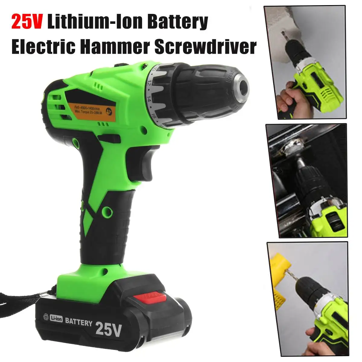 Electric Screwdriver 25V Cordless Power Drill Multifunction Kit Lithium-Ion Battery Rechargeable Home Power Tools
Electric Screwdriver 25V Cordless Power Drill Multifunction Kit Lithium-Ion Battery Rechargeable Home Power Tools