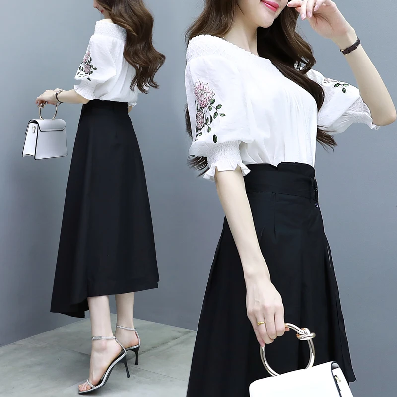 Stylish Summer New Set Women Two-piece Suits Top And Skirt Ensemble Femme Survetement Conjunto Feminino Year-old Female Costume
Stylish Summer New Set Women Two-piece Suits Top And Skirt Ensemble Femme Survetement Conjunto Feminino Year-old Female Costume