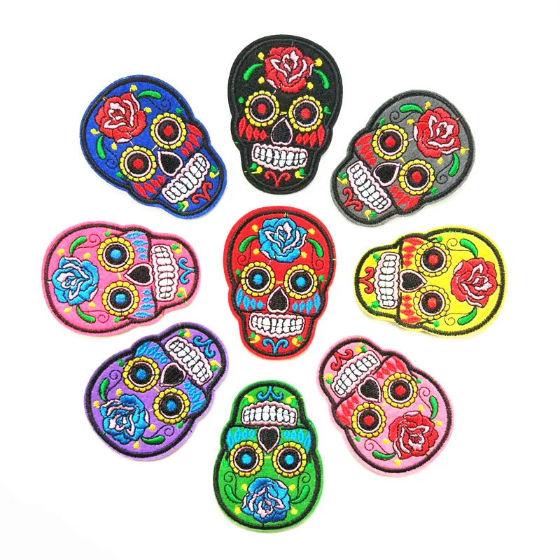 1Pcs Punk Rock Skull Embroidery Patches Various Style Flower Rose Skeleton Iron On Biker Patches Clothes Stickers Applique
1Pcs Punk Rock Skull Embroidery Patches Various Style Flower Rose Skeleton Iron On Biker Patches Clothes Stickers Applique