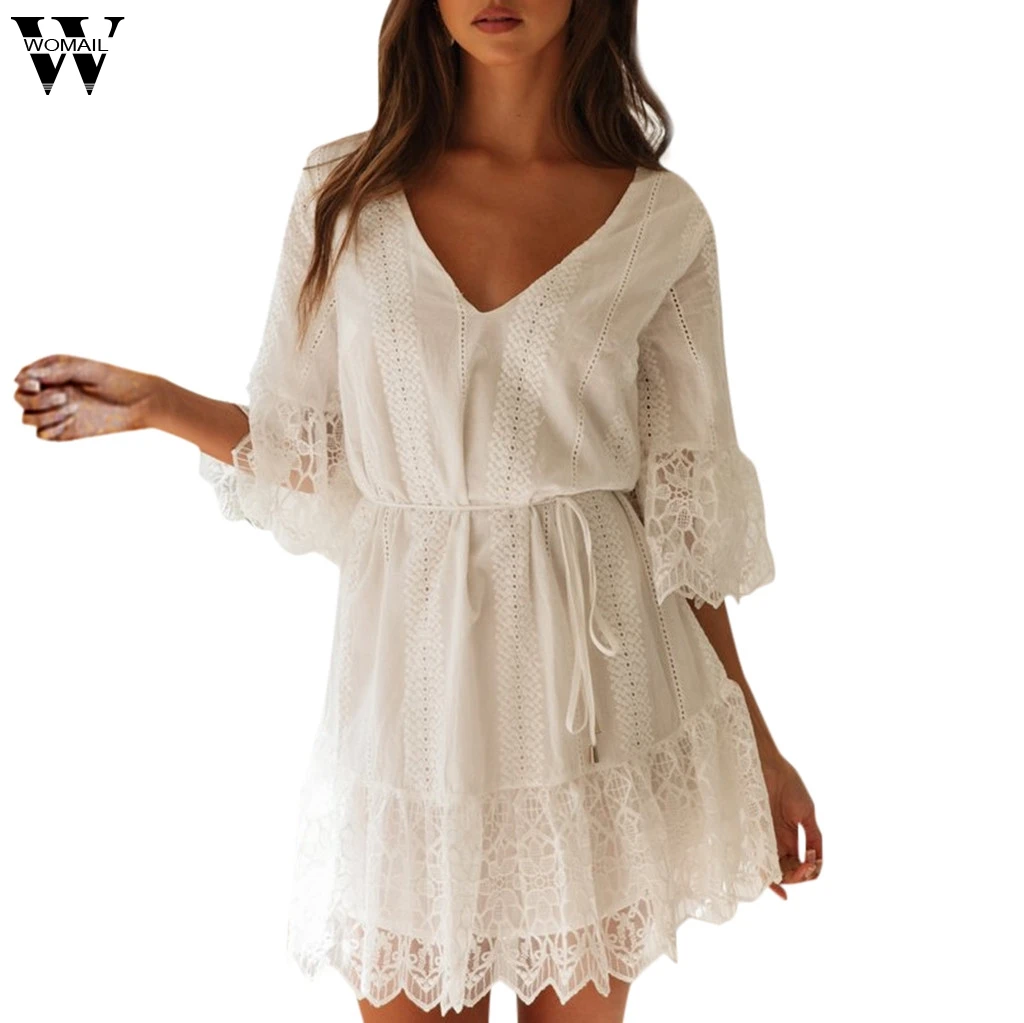 Womail Women Dress Summer Dresses Casual Women V-neck Half Sleeve Lace Patchwork Casual Tie Party A-Line Dress 19 Jun13
Womail Women Dress Summer Dresses Casual Women V-neck Half Sleeve Lace Patchwork Casual Tie Party A-Line Dress 19 Jun13