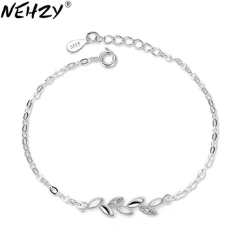 NEHZY Fashion luck accompanied by leaves silver jewelry bracelet ladies simple jewelry lovers accessories sweet romantic 17+3CM
NEHZY Fashion luck accompanied by leaves silver jewelry bracelet ladies simple jewelry lovers accessories sweet romantic 17+3CM