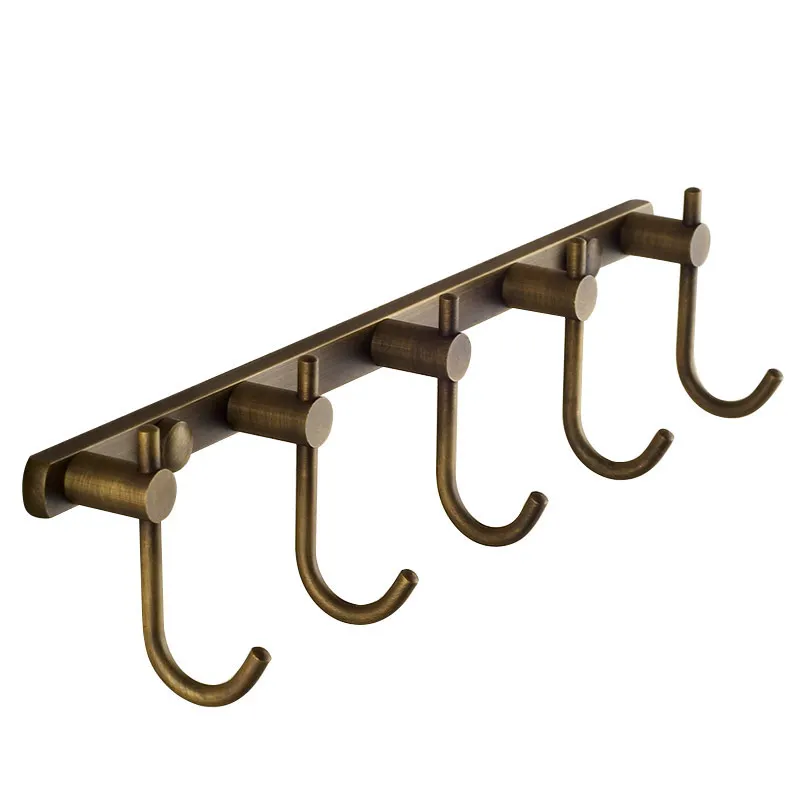 MANCEL Brass Robe Hook Wall-Mounted 5-Hook
