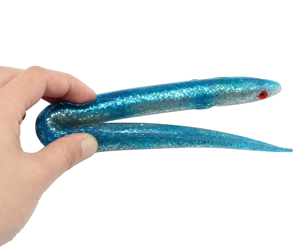 3pcLot Simulation Of Three-Dimensional Eel Lure Soft Baits Sinking Fishing Lure 29.5cm, 57g, 5 Colors Eels For Big Game (2)
