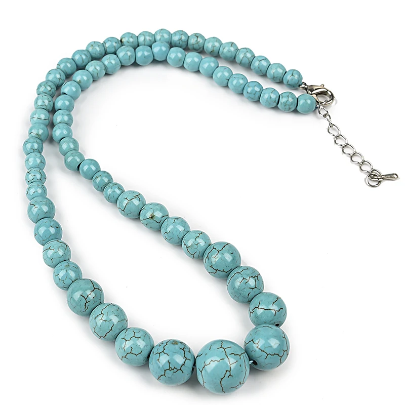 The Mint blue round bead Make Turquoise necklace with a Black crack like stripes For all the dance
The Mint blue round bead Make Turquoise necklace with a Black crack like stripes For all the dance