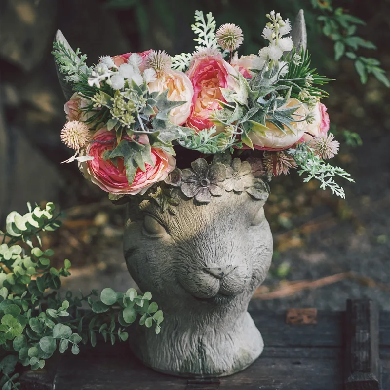 outdoor vintage creative resin rabbit flowers vase home decor living room rabbit vases crafts room decoration garden ornaments
outdoor vintage creative resin rabbit flowers vase home decor living room rabbit vases crafts room decoration garden ornaments