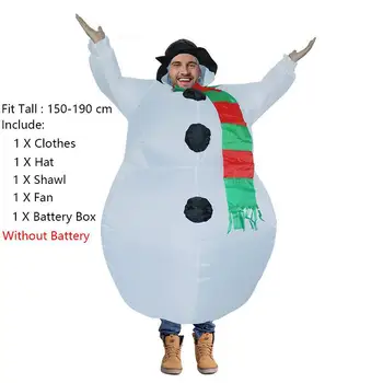 Christmas Adult Snowman Inflatable Costume Women Men Performace Party Funny Outfit Costumes Halloween Clothing Purim Clothes
Christmas Adult Snowman Inflatable Costume Women Men Performace Party Funny Outfit Costumes Halloween Clothing Purim Clothes