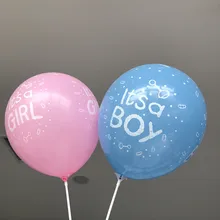10Pcs Do Chuveiro de Bebê É UM Menino e Ele é UM Bebê Menina Menino Azul Cores Rosa Balões De Látex para o Aniversário de Casamento Decoração Do Partido(China)