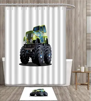 Truck shower curtain 3D Digital Printing Cool Monster Truck Boyhood Dreams Giant Wheels Off Road Vehicle Bathroom
Truck shower curtain 3D Digital Printing Cool Monster Truck Boyhood Dreams Giant Wheels Off Road Vehicle Bathroom