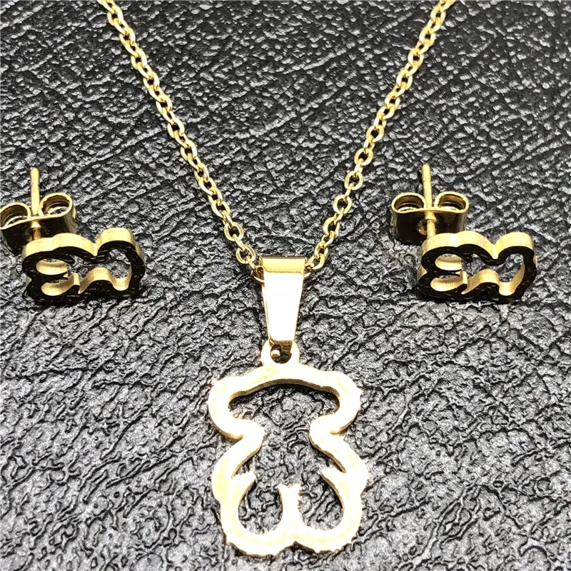 Stainless Steel Necklace For Women Gold Color Love bear Pendant Necklace Engagement Jewelry women necklaces Girl Gifts Bijoux
Stainless Steel Necklace For Women Gold Color Love bear Pendant Necklace Engagement Jewelry women necklaces Girl Gifts Bijoux