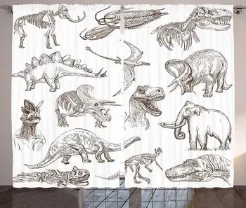 Jurassic Curtains Arrangement of Various Dinosaurs Illustrations Skeleton Biology Historic Living Room Bedroom Window Drapes
Jurassic Curtains Arrangement of Various Dinosaurs Illustrations Skeleton Biology Historic Living Room Bedroom Window Drapes