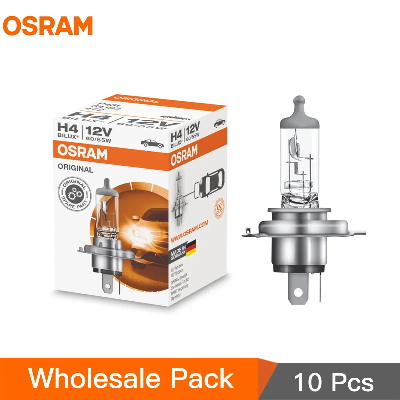 

10pcs OSRAM H4 9003 12V 60/55W P43t 3200K 64193 Original Line Bulb Halogen Headlight Auto Lamp Hi/lo Beam OEM Germany Wholesale