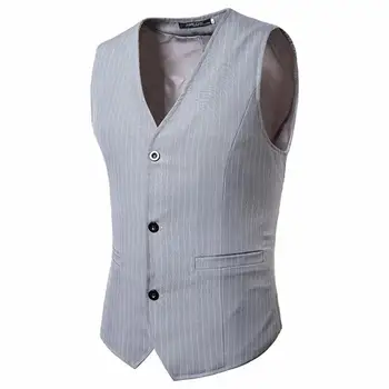 Brand New Nice Striped Business Men Single Breasted Vest V-Neck Waistcoat Waist Vest High Quality Roupas Masculinas #AA
Brand New Nice Striped Business Men Single Breasted Vest V-Neck Waistcoat Waist Vest High Quality Roupas Masculinas #AA