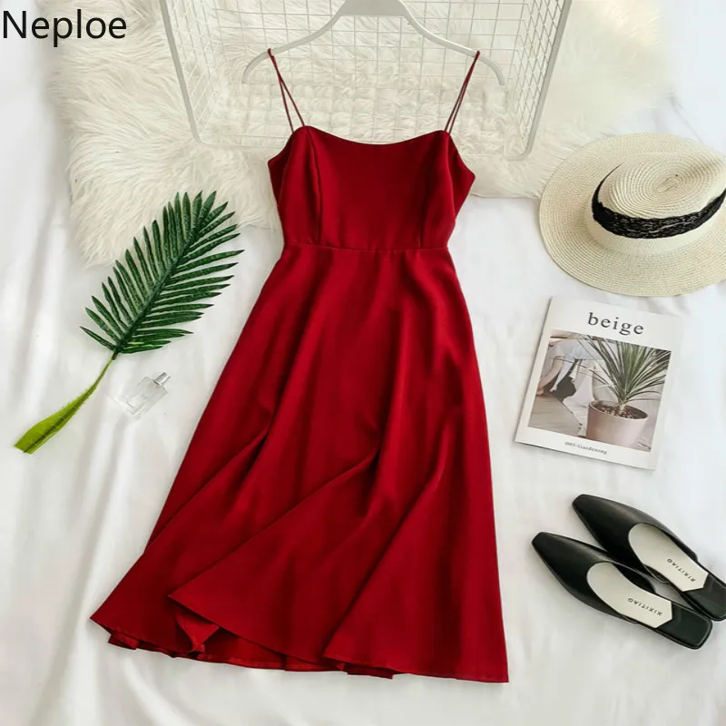 Neploe New Chiffon Backless Women Dress 2019 Korean Loose Summer Sleeveless High Waist Vestido Casual Slash Neck Jupe 43052
Neploe New Chiffon Backless Women Dress 2019 Korean Loose Summer Sleeveless High Waist Vestido Casual Slash Neck Jupe 43052