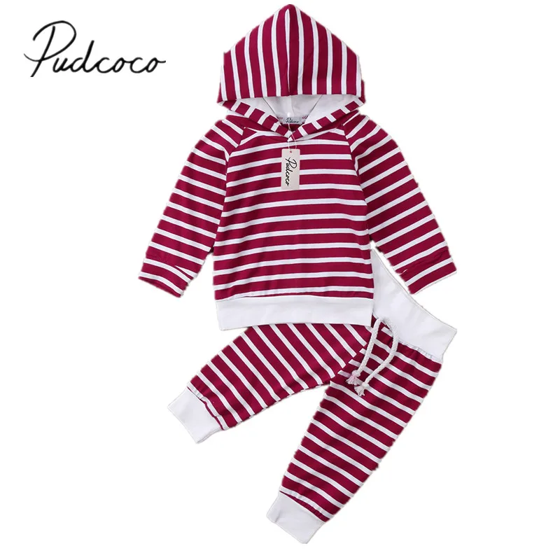 2018 Brand New Toddler Infant Child Baby Girl Boy Top Hooded Shirt Pants 2Pcs Long Sleeve Set Striped Clothes Casual Outfit 0-3T
2018 Brand New Toddler Infant Child Baby Girl Boy Top Hooded Shirt Pants 2Pcs Long Sleeve Set Striped Clothes Casual Outfit 0-3T