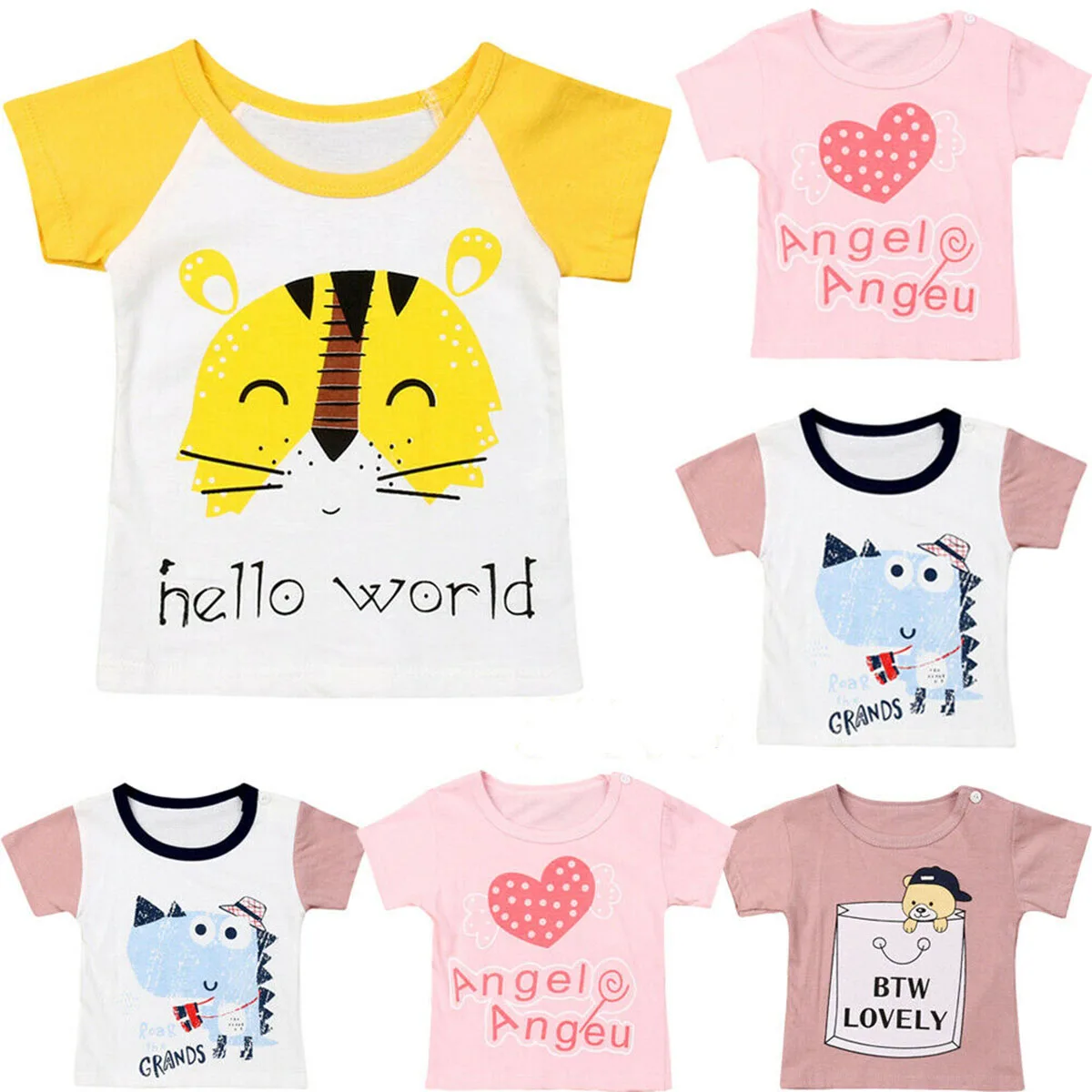 2019 New Toddler Kids Baby Boys Girls Top Summer T-shirt Short Sleeve Cotton Clothes 0-4Y
2019 New Toddler Kids Baby Boys Girls Top Summer T-shirt Short Sleeve Cotton Clothes 0-4Y