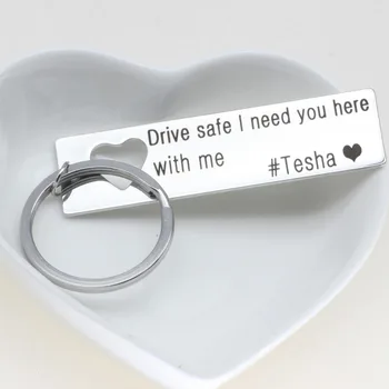 Drive Safe Keychain Name Personalized Heart Keychain Gift Name Customized Key Chain Valentine's Day YP0088
Drive Safe Keychain Name Personalized Heart Keychain Gift Name Customized Key Chain Valentine's Day YP0088