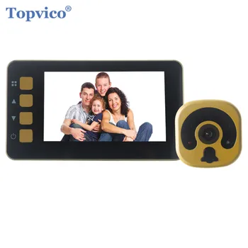 Topvico Video Peephole Doorbell Camera 4.3" Color Screen Photo Video Record Video-eye Wired Digital Video Door Viewer IR Night
Topvico Video Peephole Doorbell Camera 4.3" Color Screen Photo Video Record Video-eye Wired Digital Video Door Viewer IR Night