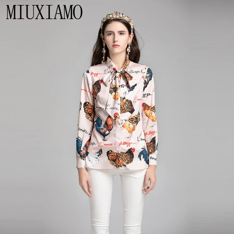 MIUXIMAO High Quality 2019 Spring & Summer Newest Casual Style Turn-down Collar Full Sleeve Cock Print Blouse Women vestido
MIUXIMAO High Quality 2019 Spring & Summer Newest Casual Style Turn-down Collar Full Sleeve Cock Print Blouse Women vestido