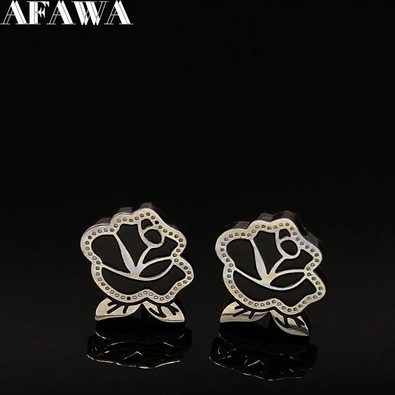 2019 Fashion Rose Enamel Stainless Steel Stud Earrings for Women Silver Color Earrings Jewelry pendientes mujer moda E612708
2019 Fashion Rose Enamel Stainless Steel Stud Earrings for Women Silver Color Earrings Jewelry pendientes mujer moda E612708