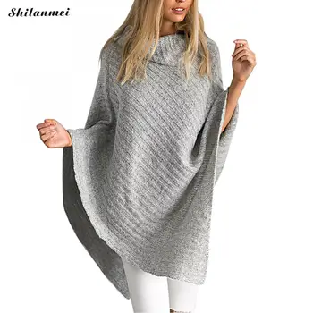 Winter Vintage Turtleneck Knitted Sweater Women Poncho Irregular Pullover Female Streetwear Winter Batwing Knit Sweater Jumpers
Winter Vintage Turtleneck Knitted Sweater Women Poncho Irregular Pullover Female Streetwear Winter Batwing Knit Sweater Jumpers